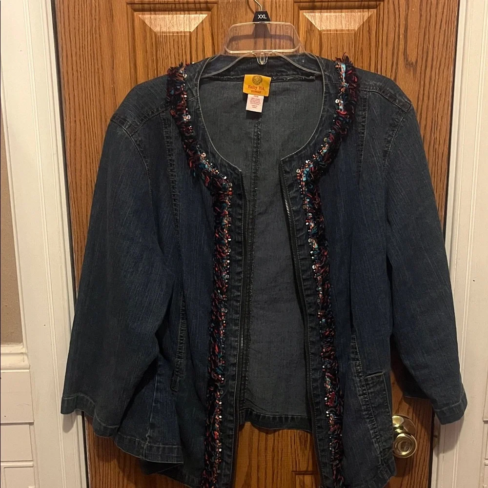 Ruby Rd. Women's Denim Jacket - Picture 1 of 2